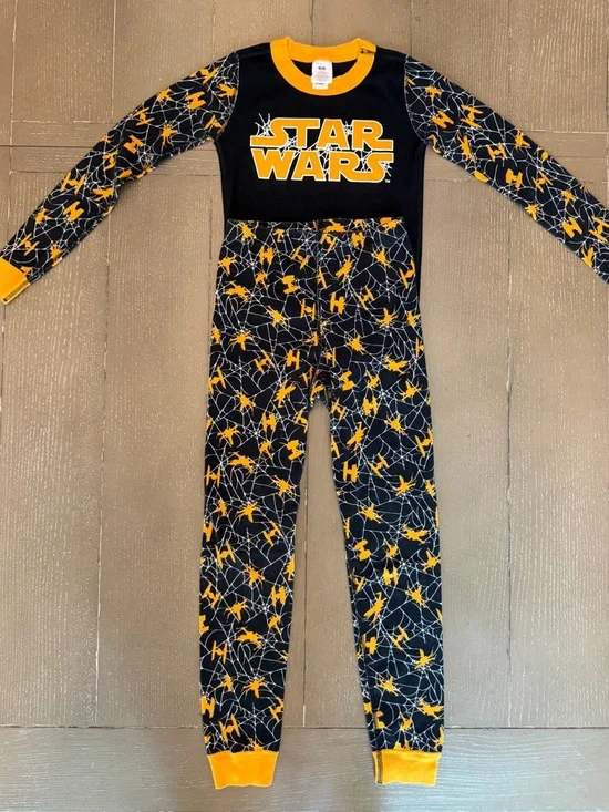 Hanna Andersson Halloween Star Wars 2-Piece Matching Long-John PJ Set • Size 10 - Picture 8 of 14
